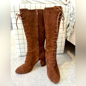 Nine West lace up brown boots, size 8, never worn